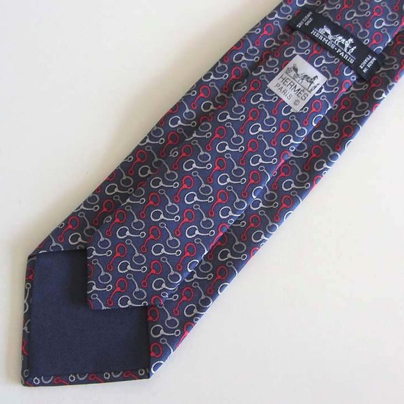 new HERMES 605876 SA Equestrian print silk tie France - Picture 2 of 6